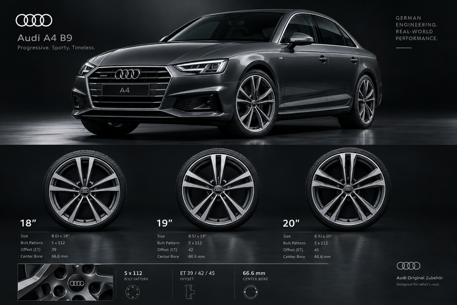 Audi A4 B9 Felgen: 18, 19 oder 20 Zoll? Lochkreis, ET & Kaufberatung
