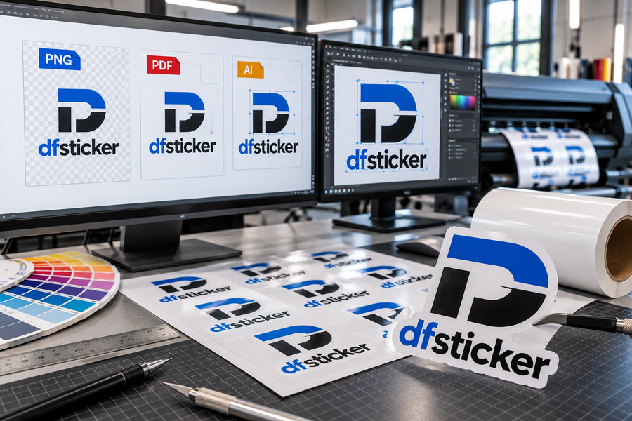 Aufkleber-Druckdaten am Computer erstellen – Vektordateien, Schnittkontur und gedruckte Sticker