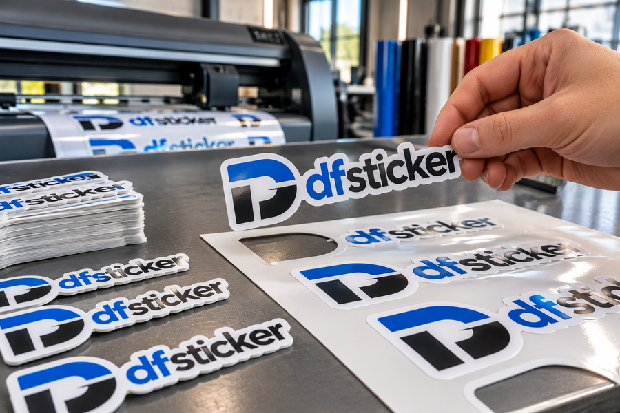 Konturgeschnittene Aufkleber und gestanzte Sticker mit individuellen Formen – Kiss-Cut und Die-Cut
