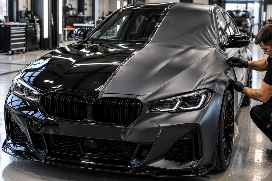 Auto folieren oder lackieren – Vergleich zwischen Originallack und Satin-Folierung bei DAS FOLIENWERK by WERK91