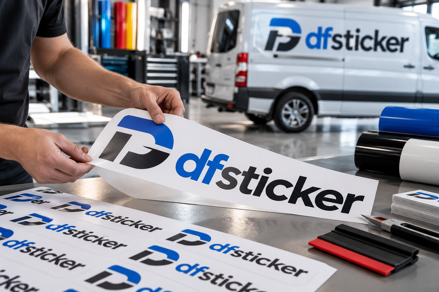 Individuelle Logo-Aufkleber für Unternehmen auf Versandkartons und Verpackungen