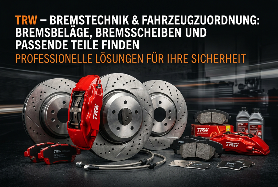 TRW – Bremstechnik & Fahrzeugzuordnung: Bremsbeläge, Bremsscheiben und passende Teile finden