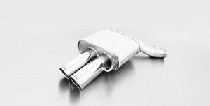 Remus Sportschalldämpfer links mit 2 Endrohren Ø 84 mm schräg passend für Audi A5 3,0l 245kW Quattro (4WD)