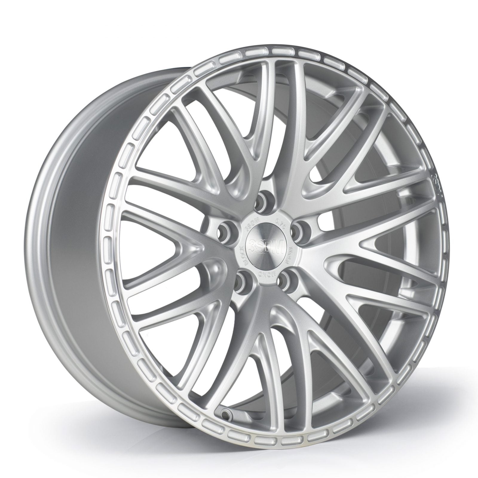 3SDM 0.75 8x18 5x100 ET35 CB73.1 Satin Silver / Machined Lip