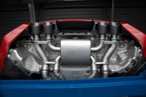 Remus RACING Sportschalldämpfermittig für links/rechts-Anlage (ohne Endrohre),KEINE (EG-) GENEHMIGUNG! passend für BMW M2 3.0l 338kW (S58B mit OPF) 2023=>