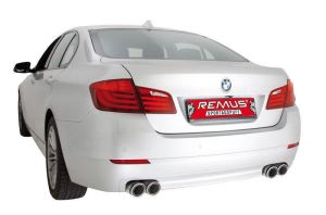 Remus Sportschalldämpfer mit links/rechts je 2 Endrohren Ø 84 mm Carbon Race passend für BMW 5er F11 2,0l 4 Cyl, 180kw