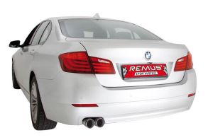Remus Sportschalldämpfer mit 2 Endrohren Ø 84 mm Street Race passend für BMW 5er F10 2,0l Diesel 4 Cyl, 135kw