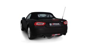 Remus Edelstahl Sportschalldämpfer mittig für links/rechts-Anlage (OHNE Endrohre), inkl. EG-Genehmigung passend für Fiat 124 Spider 1,4l 103kW