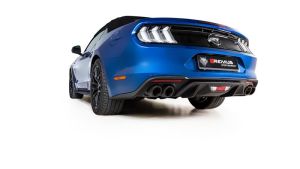 Remus Sportschalldämpferlinks und Sportschalldämpferrechts (ohne Endrohre), mit integrierten Klappenmit EG-Genehmigung; passend für Ford Mustang 5,0l 331kW (ab Bj. 08/2017-)