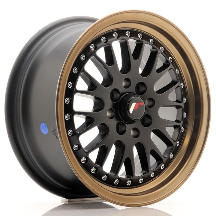 JR Wheels JR10 7x16 ET30 4x100/108 Matt Black w/Bronze Lip