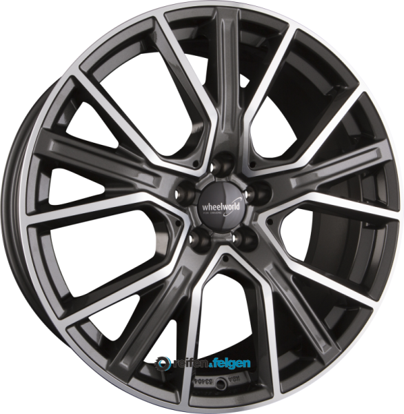 2DRV WH34 7.5x17 ET35 5x112 NB66.6 Dark Gunmetal Hochglanzpoliert (DGMP+)