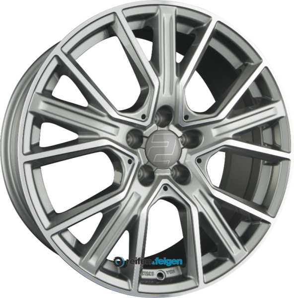 2DRV WH34 7.5x17 ET35 5x112 NB66.6 Daytona Grau Hochglanzpoliert (DGP+)