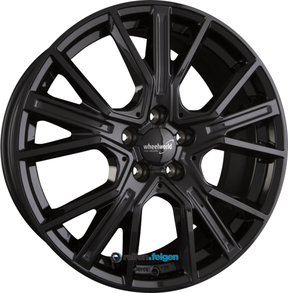 2DRV WH34 8.5x19 ET30 5x112 NB66.6 Schwarz Glänzend Lackiert (SW+)