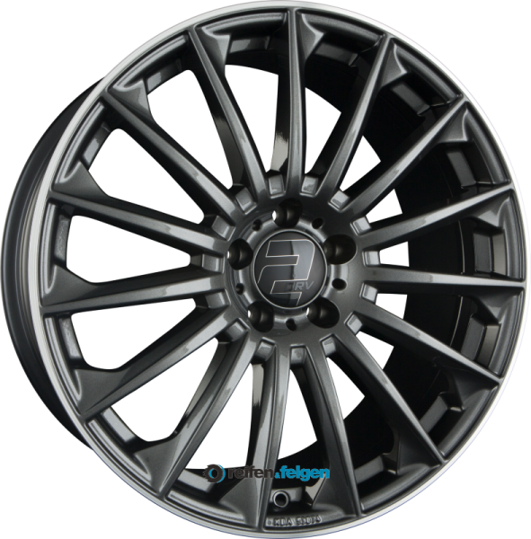 2DRV WH39 8.5x19 ET35 5x112 NB66.6 Dark Gunmetal Glänzend Hornpoliert (DGM+ / WL+)