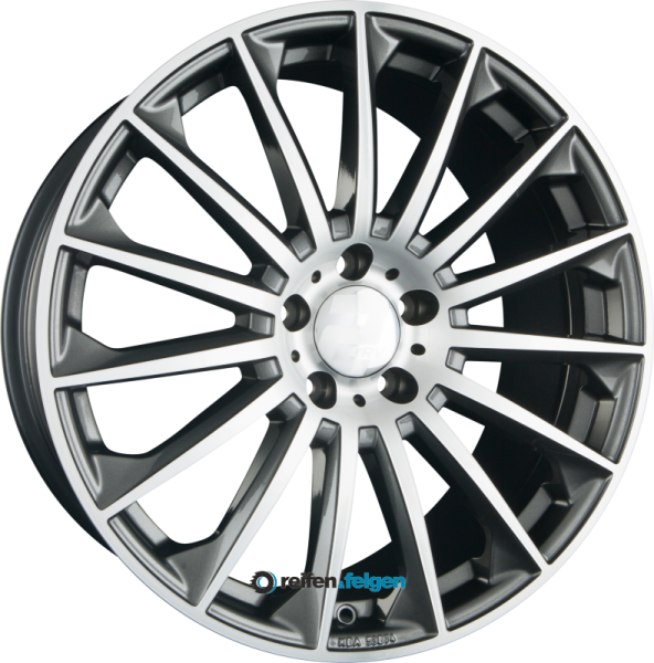 2DRV WH39 8.5x19 ET35 5x112 NB66.6 Dark Gunmetal Hochglanzpoliert (DGMP+)