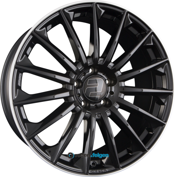 2DRV WH39 8.5x19 ET35 5x112 NB66.6 Schwarz Glänzend Lackiert Hornpoliert (SW+ / ML+)