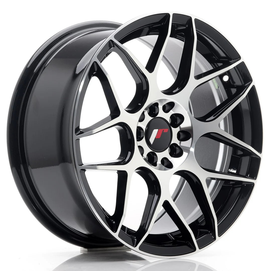 JR Wheels JR18 8x17 ET35 5x100/114 Gloss Black Machined