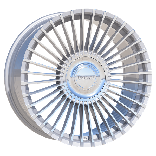 UNICATE WHEELS MULTISPOKE36 Concave 9,5x22 5x120 ET30 Hyper Silver Front Mirror Polished