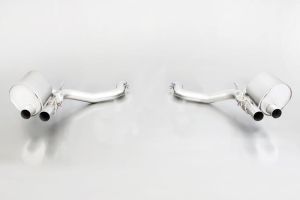 Remus Sportschalldämpfer links und Sportschalldämpfer rechts (ohne Endrohre), inkl. 2 integrierten Unterdruckklappen, ohne Genehmigung passend für Maserati Ghibli III 3,0l 243kw