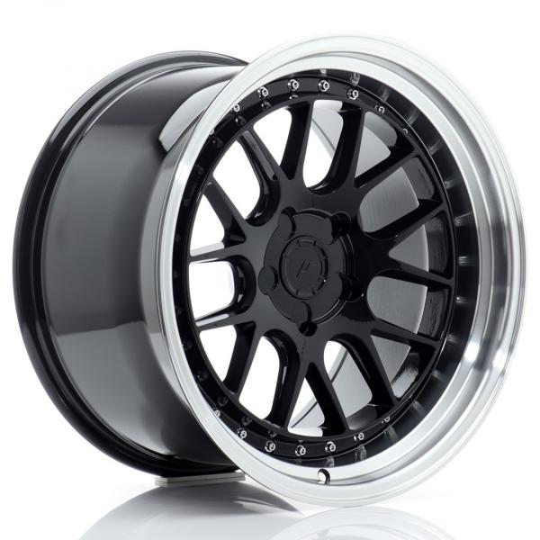 JR Wheels JR40 8,5x18 ET15-35 5H(5x...) Glossy Black w/Machined Lip