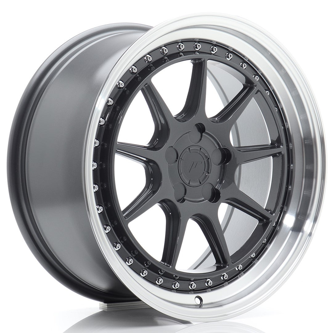 JR Wheels JR47 8,5x18 ET15-35 5H BLANK Hyper Gray w/ Machined Lip – Felgen kaufen | EU-weiter Versand 8,5x18 ET15-35 5x100, 5x105, 5x108, 5x110, 5x112, 5x114,3 Alufelge