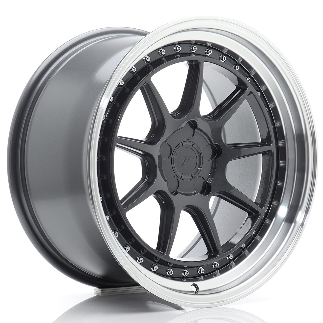 JR Wheels JR47 9,5x18 ET15-35 5H BLANK Hyper Gray w/ Machined Lip – Felgen kaufen | EU-weiter Versand 9,5x18 ET15-35 5x100, 5x105, 5x108, 5x110, 5x112, 5x114,3 Alufelge