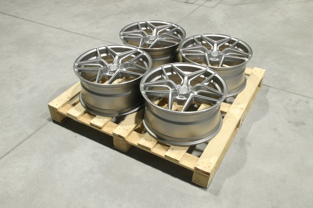 SET-CVR#56 – Set of CVR2 19x9 ET30 5x112 Brushed Titanium