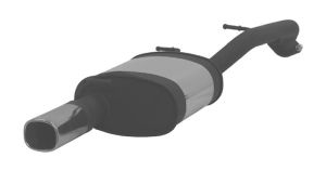 Remus Sportschalldämpfer mit 2 Endrohren 92x78 mm passend für Mazda 5 2,0l CD 81kw
