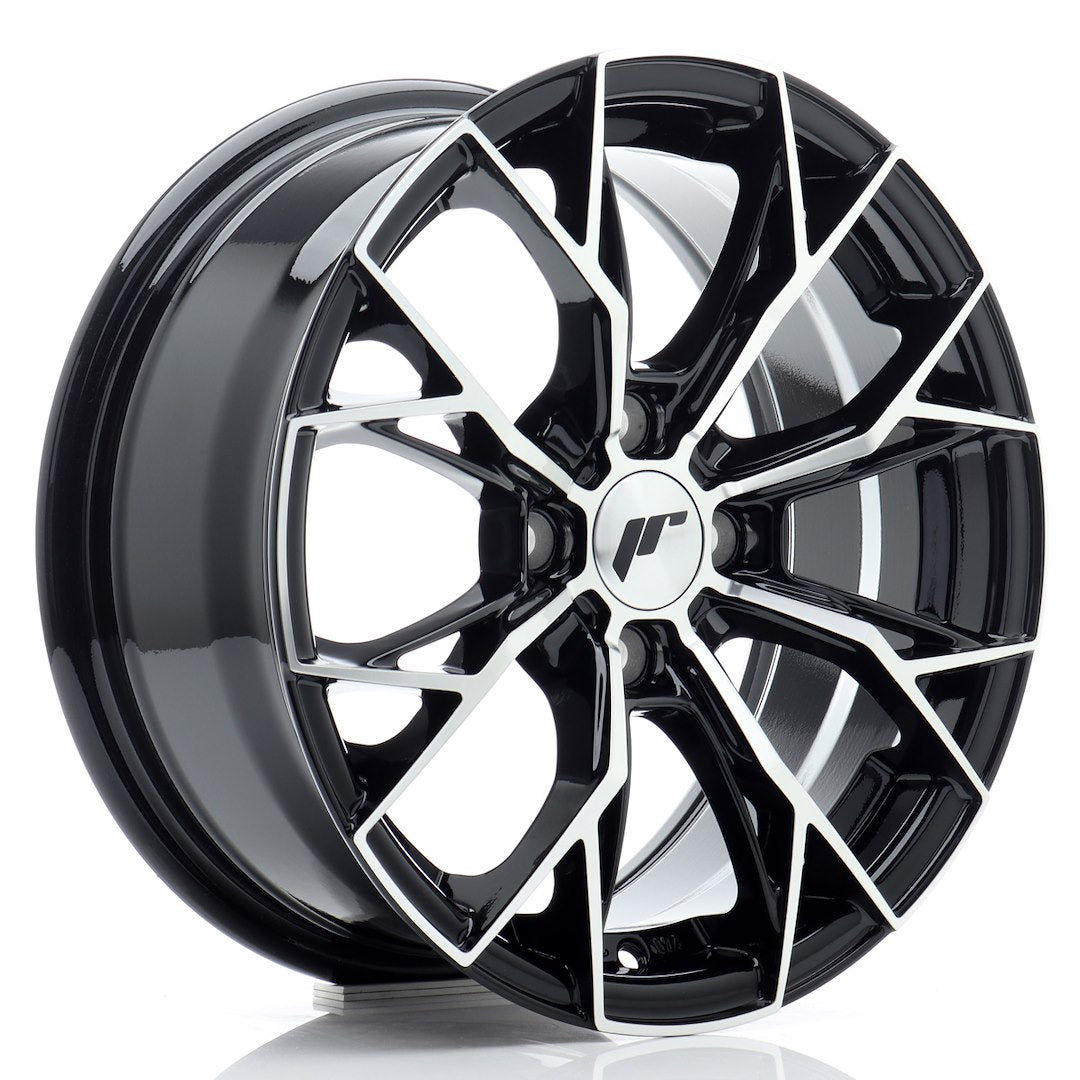 JR Wheels JR49 6,5x15 ET35 4x100 Gloss Black Machined Face – Felgen kaufen | EU-weiter Versand 6,5x15 ET35 4x100 Alufelge Gloss Black