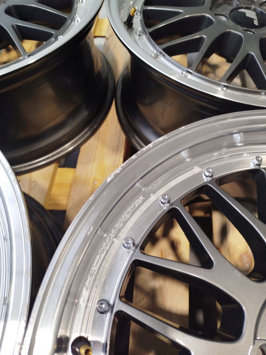 SET-JR#414 – Set of JR23 18x8 ET40 5x100 Hyper Gray w/Machined Lip