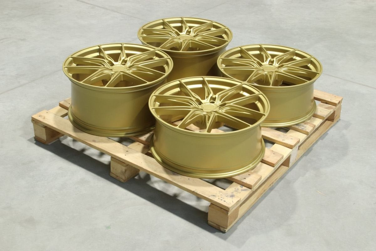 SET-JR#422 – Set of JR44 20x8 ET20 + 20x9,5 ET28 5x112 Matt Gold