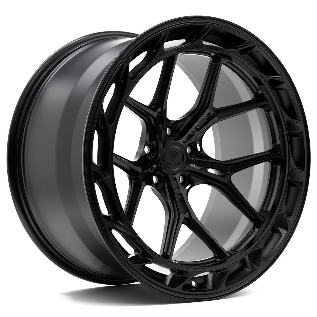 Vesser VSR8 Left 22x10,5 ET14 5x112 Custom Finish 10x22 ET14 5x112 Alufelge Silber
