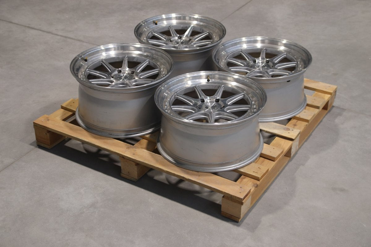 SET-JR#553 – Set of JR47 19x9 ET20 + 19x10 ET29 5x120 Silver Machined Face