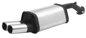 Remus Sportschalldämpfer mit 2 Endrohren 92x78 mm passend für Mitsubishi Carisma 1,9l D 75kW