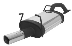 Remus Sportschalldämpfer mit 1 Endrohr 92x78 mm passend für Nissan Primera 1,8l 16V 85kw