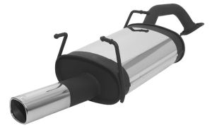 Remus Sportschalldämpfer mit 1 Endrohr 92x78 mm passend für Nissan Primera 2,2l TDI 93kW
