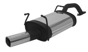 Remus Sportschalldämpfer mit 1 Endrohr 92x78 mm passend für Nissan Primera 2,2l TDI 93kW