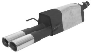 Remus Sportschalldämpfer mit 2 Endrohren 92x78 mm passend für Opel Astra G 1,6l 62kW