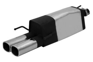Remus Sportschalldämpfer mit 2 Endrohren 92x78 mm passend für Opel Astra G 2,0l D 74kW