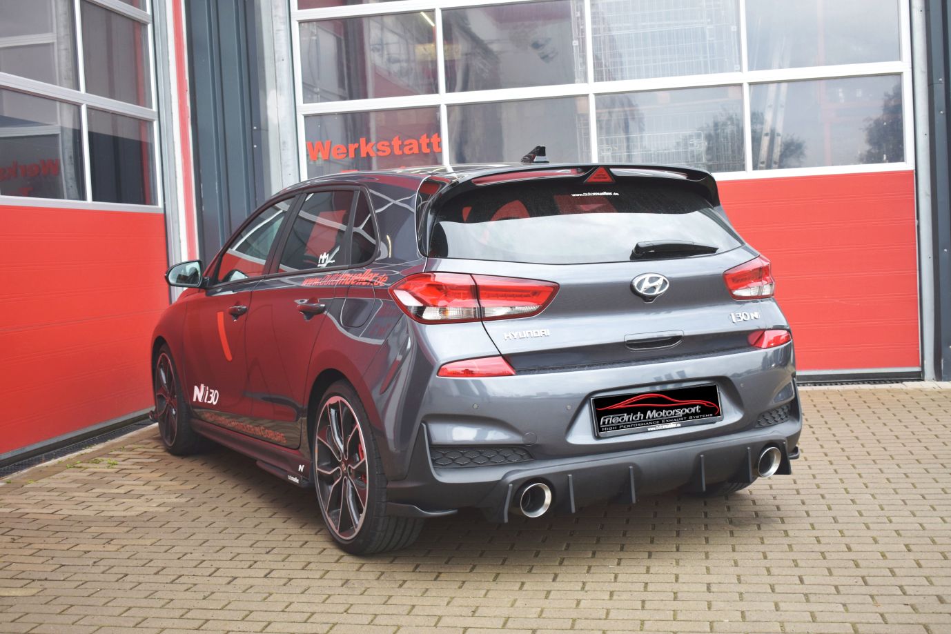 Friedrich Motorsport 90mm Duplex-Anlage Sportauspuff für Hyundai i30 PDE 2.0l