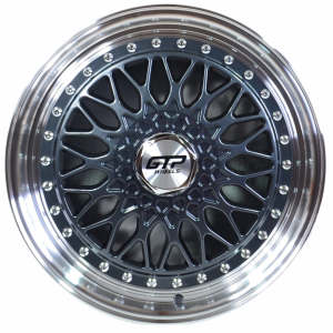 GTP 072 7,0x16 8x100/108 ET35 Gunmetal Poliert (Flow-Forming) GTP WHEELS 7,0x16 ET35 8x100 Alufelge Gunmetal
