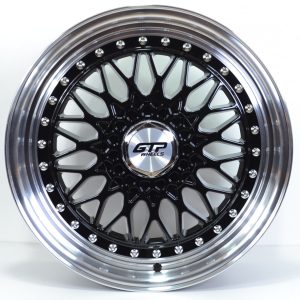GTP 072 8,5x16 8x100/108 ET35 Schwarz Poliert Flow Forming GTP WHEELS 8,5x16 ET35 8x100 Alufelge