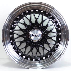 GTP 072 7,5x17 8x100/108 ET35 Schwarz Poliert (Flow-Forming) GTP WHEELS 7,5x17 ET35 8x100 Alufelge