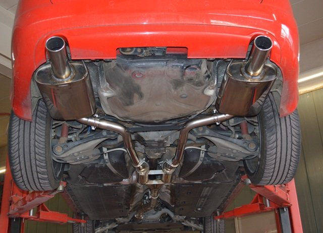 Friedrich Motorsport 70mm Auspuff Sportauspuff für Audi A4 B7 8EC/8ED/8H Quattro