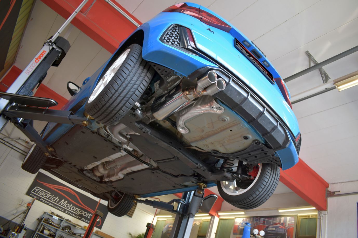 Friedrich Motorsport 70mm Anlage Sportauspuff für Audi A1 Sportback GB 40TFSI