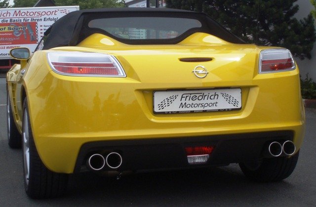 Friedrich Motorsport 70mm Duplex Sportauspuff für Opel GT ab Bj. 2007 2.0 Turbo