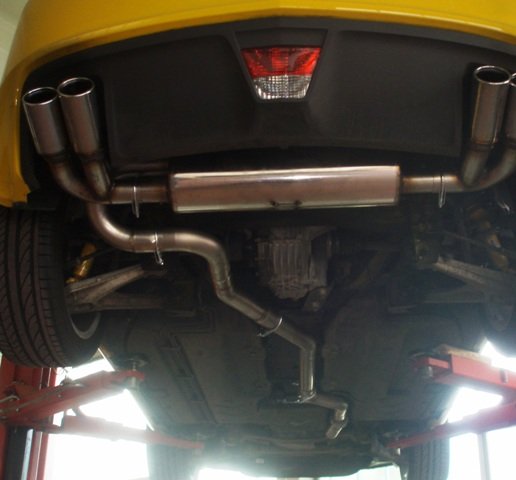 Friedrich Motorsport 70mm Duplex Sportauspuff für Opel GT ab Bj. 2007 2.0 Turbo