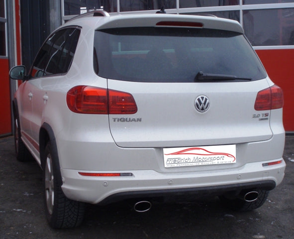 Friedrich Motorsport 70mm Duplex Auspuff Sportauspuff für VW Tiguan 4motion 07-