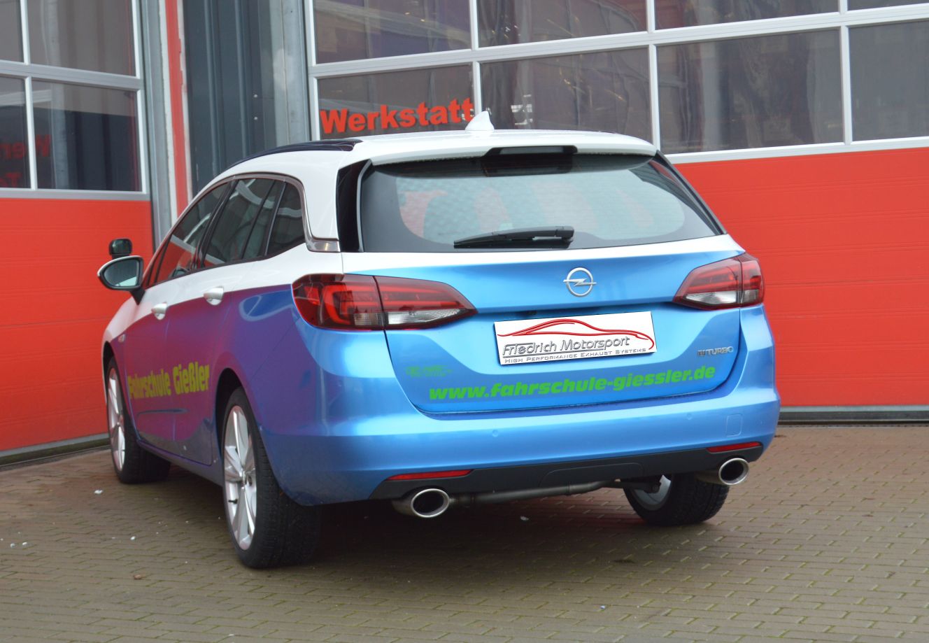 Friedrich Motorsport Gruppe A Duplex Sportauspuff Anlage für Opel Astra K Sports