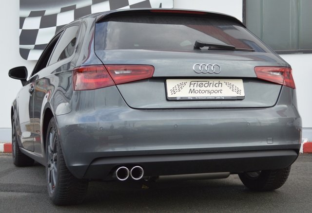 Friedrich Motorsport Sportauspuff Sportendschalldämpfer für Audi A3 8V 3-Türer